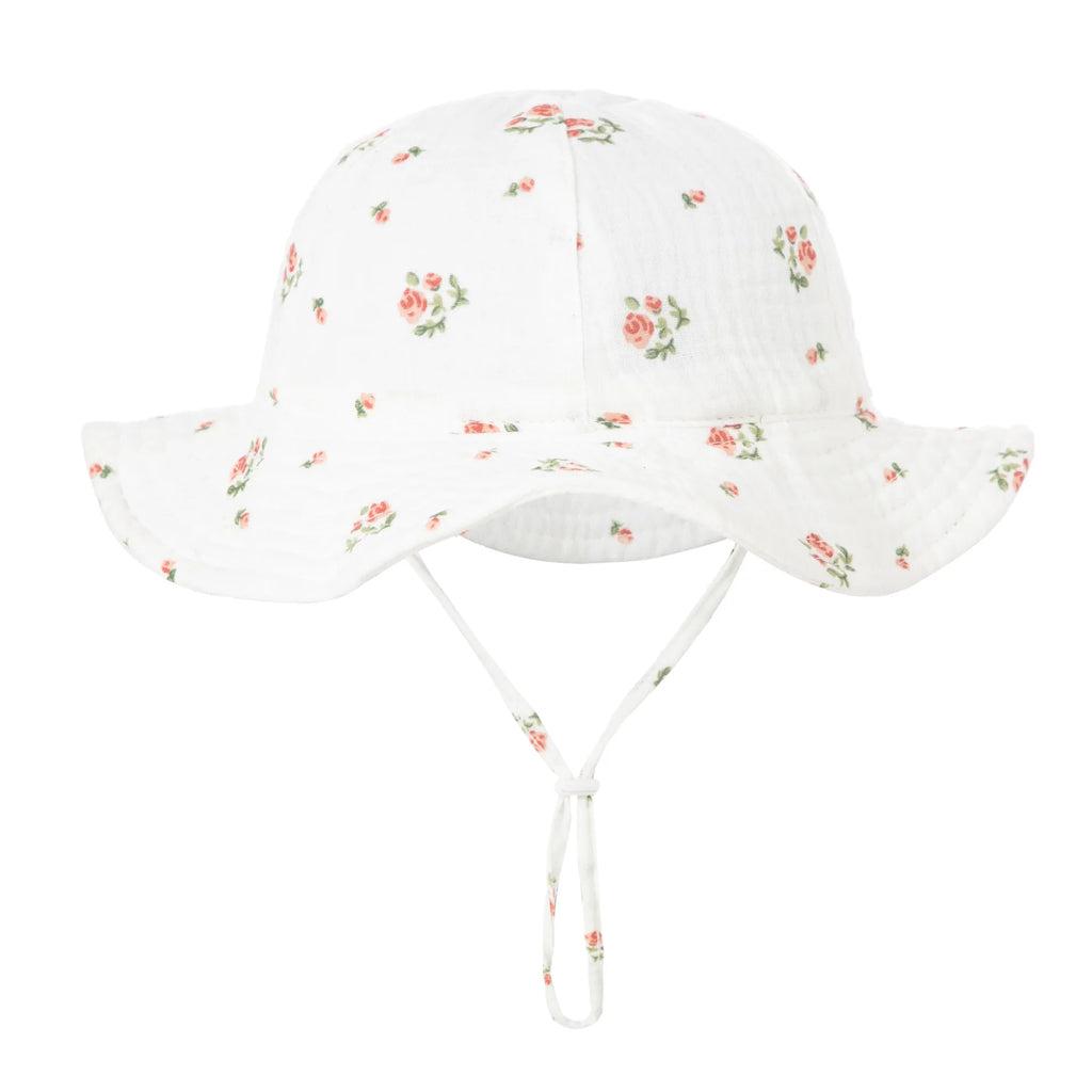 Baby Cotton Bucket Hat New Children Sunscreen Outdoor Caps Boys Girls Print Panama Hat Unisex Beach Fishing Hat For 3-12 Months The Little Baby Brand The Little Baby Brand