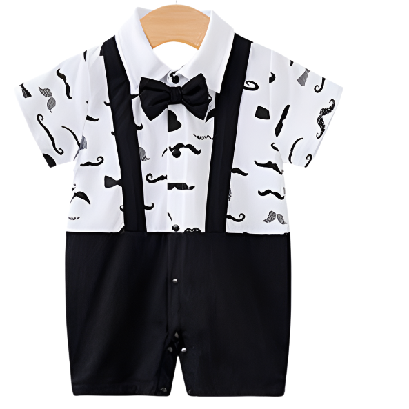 Baby Bodysuit Summer Short Sleeve Baby Full Moon Clothing Newborn Thin Gentleman Ha Clothing Creeper eprolo The Little Baby Brand