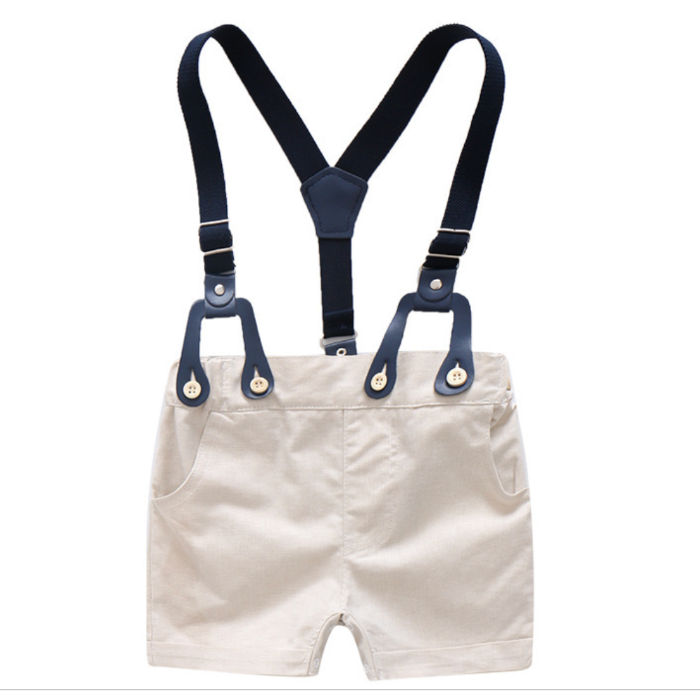 Baby Boy Baby Overalls Suit Gentleman Short Sleeve Outing Romper eprolo The Little Baby Brand