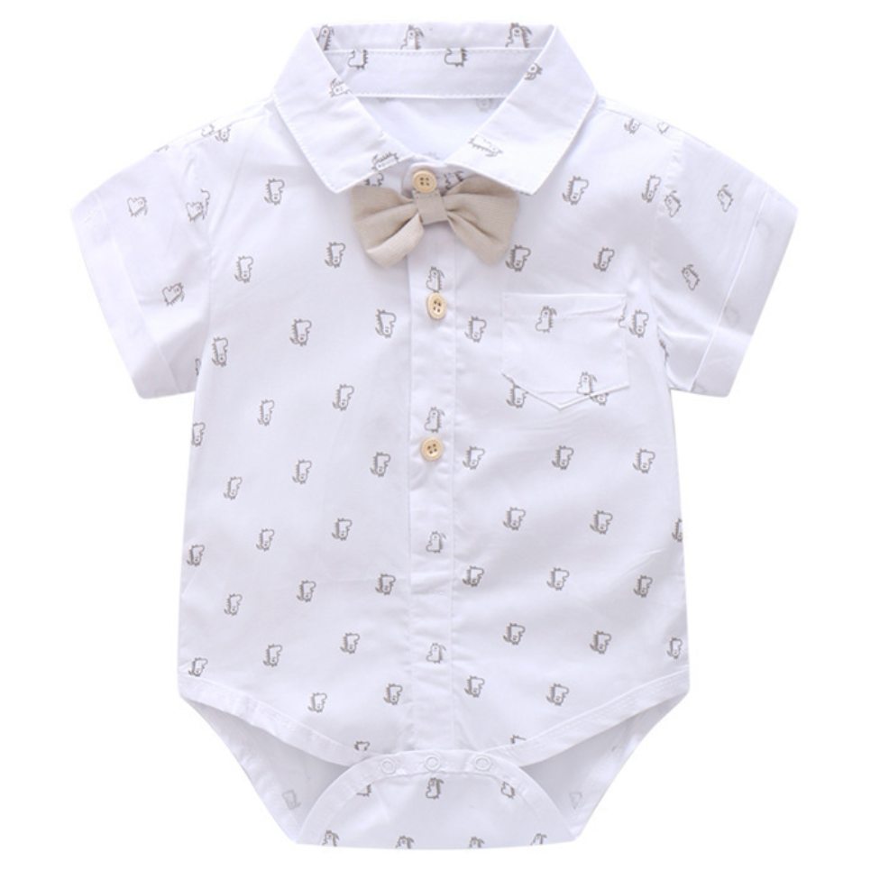 Baby Boy Baby Overalls Suit Gentleman Short Sleeve Outing Romper eprolo The Little Baby Brand