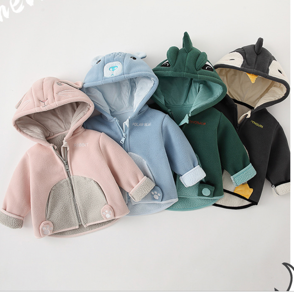 Girls Polar Fleece Jacket Boys Coat Autumn and Winter Clothes Baby Fleece Hooded Tops Baby Clothes eprolo The Little Baby Brand