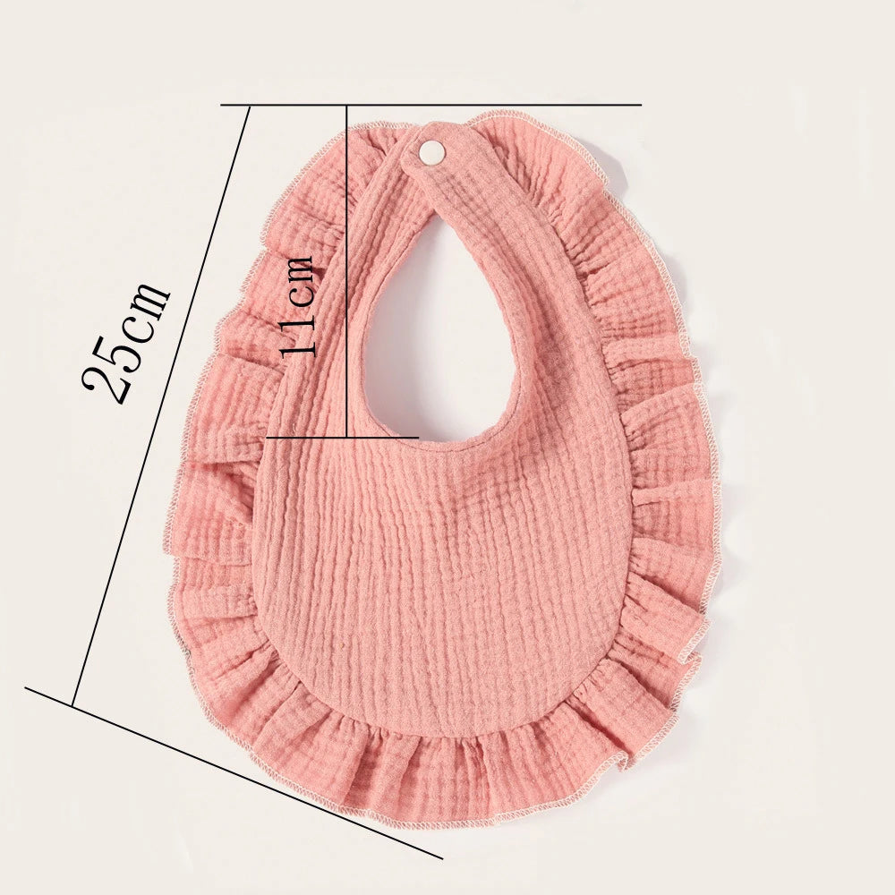 Korean Style Baby Feeding Drool Bib Ruffle Solid Infants Lace Saliva Towel Soft Cotton Burp Cloth For Newborn Toddler Kids Bibs The Little Baby Brand The Little Baby Brand