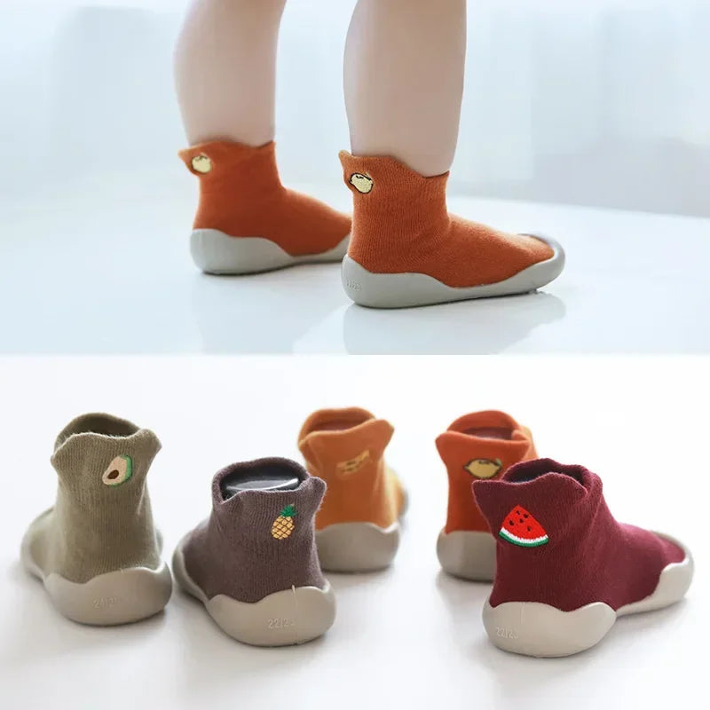 Spring and Autumn Children's Walking Shoes Soft Sole Silicone Cartoon Pure Cotton Baby Shoes Kindergarten Baby Socks Shoes The Little Baby Brand The Little Baby Brand