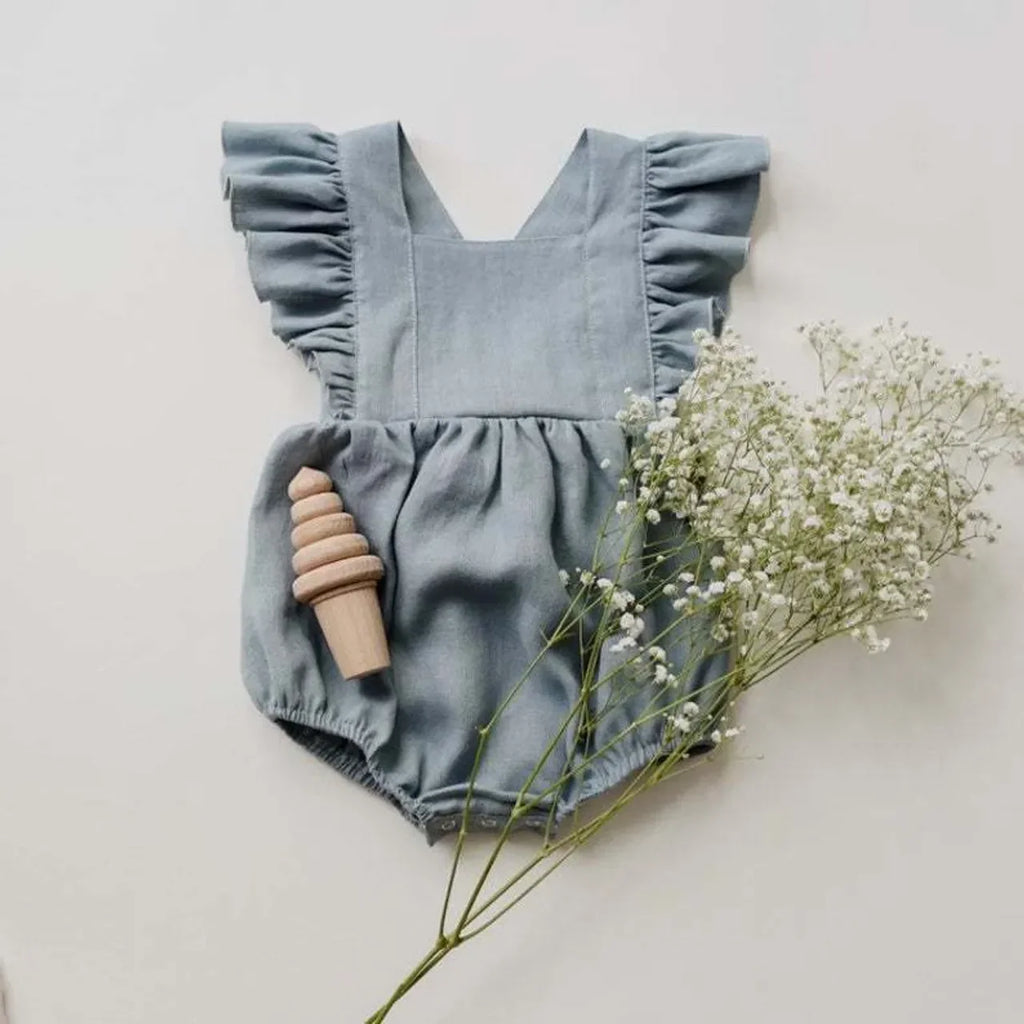 Baby Rompers Sleeveless Ruffle Baby Romper (Copy) The Little Baby Brand The Little Baby Brand