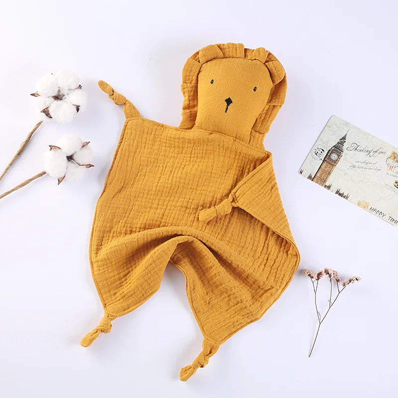 Baby Cotton Muslin Comforter Blanket Soft Newborn Sleeping Dolls Cute Lion Kids Sleep Toy Soothe Appease Towel Bibs Saliva Towel The Little Baby Brand The Little Baby Brand