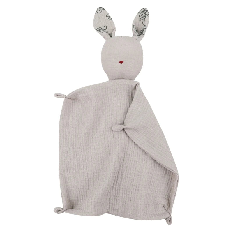 Cute Baby Rattle Bunny Muslin Towel Newborn Soft Cotton Sleeping Dolls Burp Soothing Cloth Blanket Educational Plush Rabbit The Little Baby Brand The Little Baby Brand