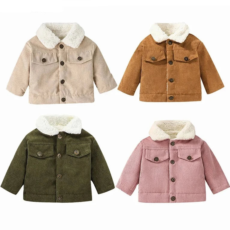 Winter Autumn Baby Coats Full Sleeve Think Warm Boy Girl Clothes Soild Pageant Handsome 2024 New Style Spring Infant Jacket Baby The Little Baby Brand The Little Baby Brand