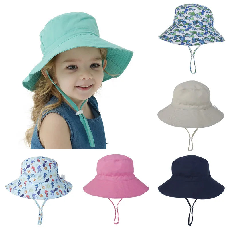 Girls Boys Outdoor Anti UV Beach Cap Summer Baby Sun Hat Kids Bucket Cap The Little Baby Brand The Little Baby Brand