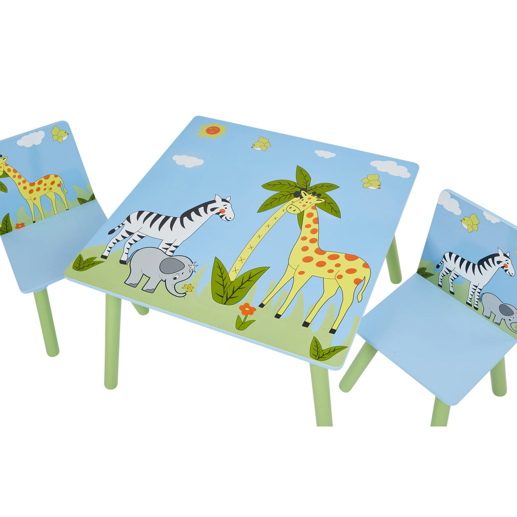 Nursery Wooden Safari Animal Table & Chairs Liberty House Toys The Little Baby Brand