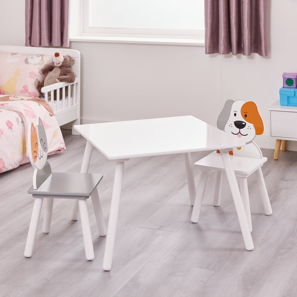 Nursery Liberty House Children's Wooden Cat and Dog Table & Chairs Liberty House Toys The Little Baby Brand