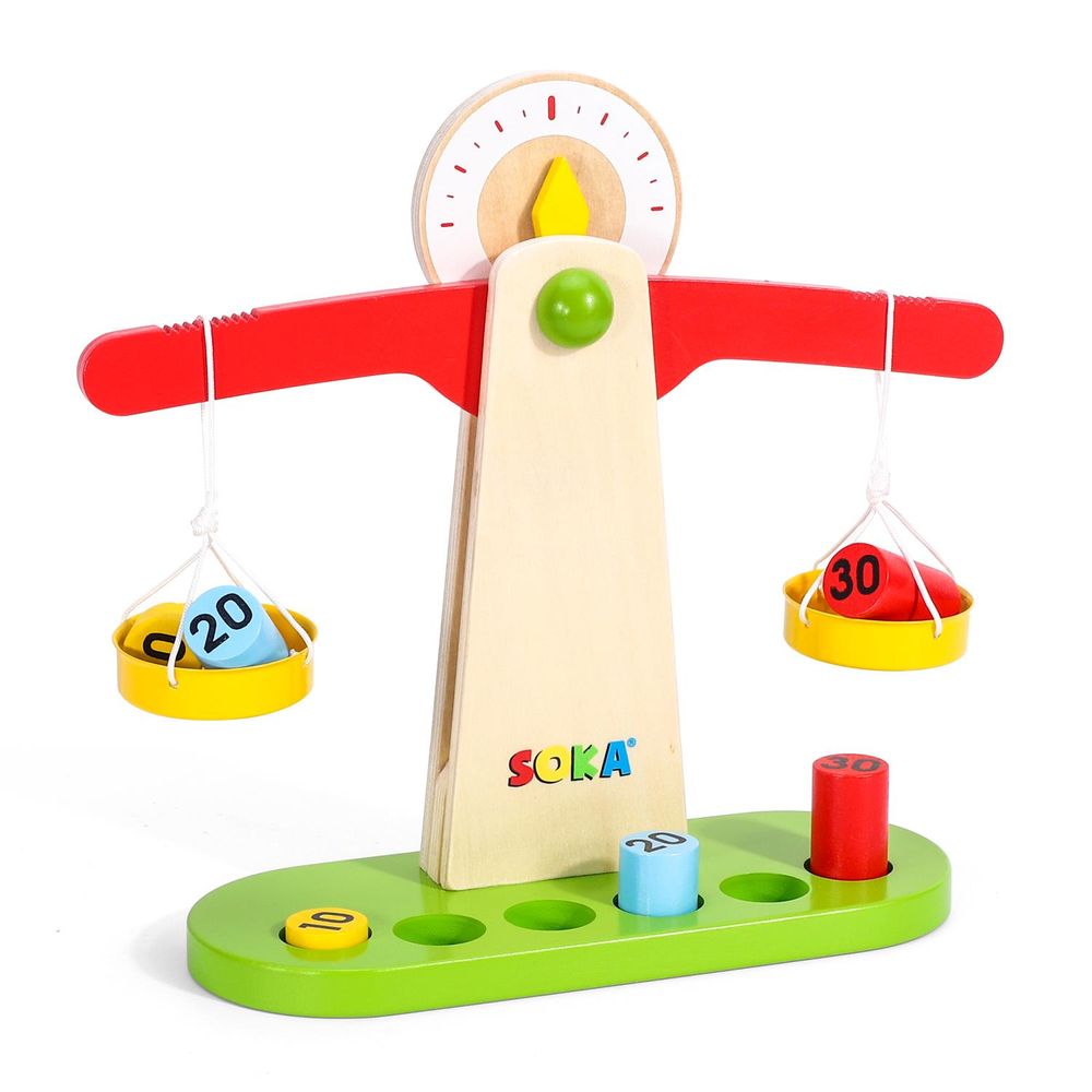 Wooden Toys Wooden Scales Balancing Toy SOKA Play Imagine Learn The Little Baby Brand