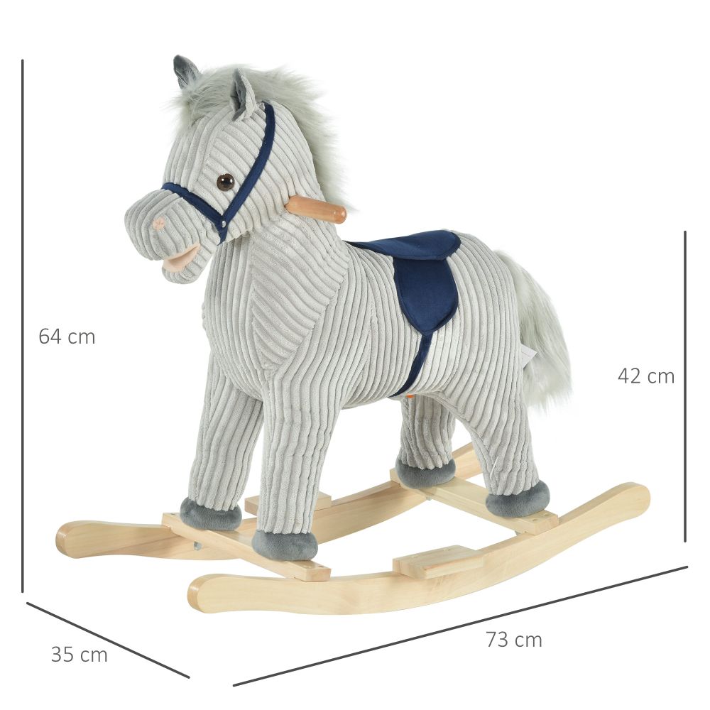 rocking horse Children's Rocking Horse with Sounds HOMCOM The Little Baby Brand