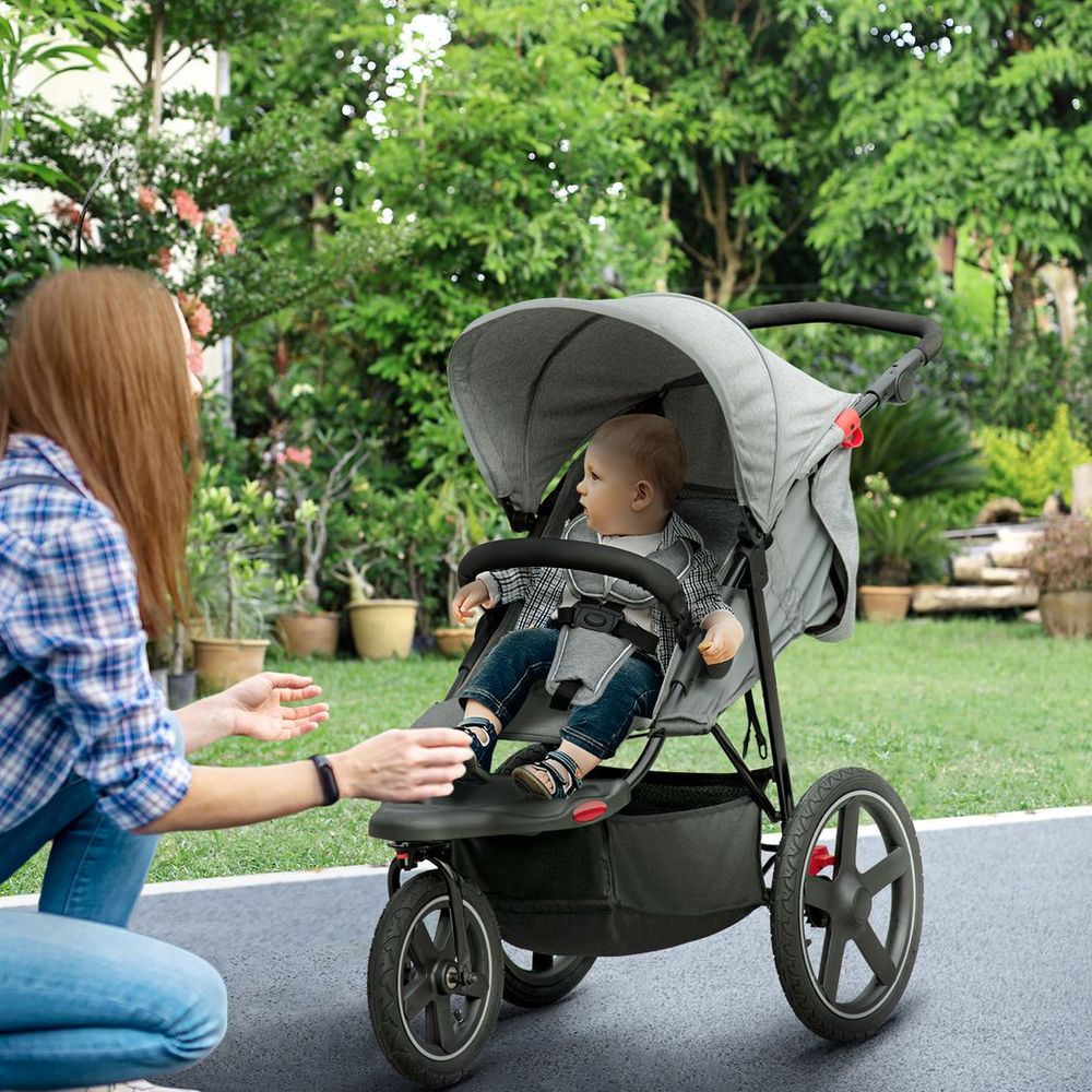 Pushchair Grey - Lightweight Pushchair with Reclining Backrest Avasam The Little Baby Brand