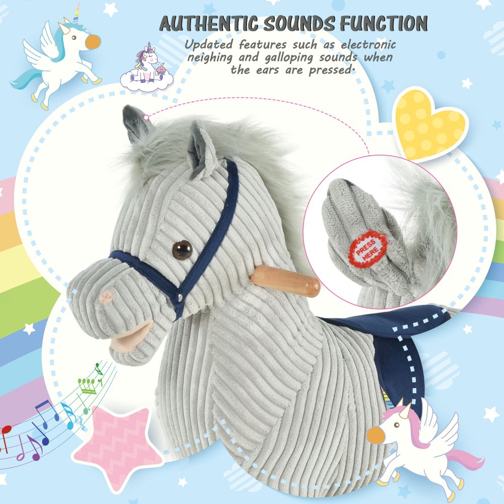 rocking horse Children's Rocking Horse with Sounds HOMCOM The Little Baby Brand