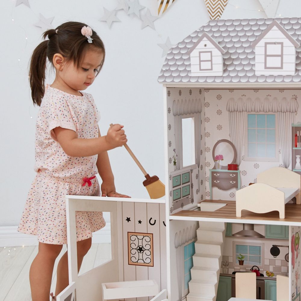 Wooden Doll Farmhouse and Stable Playset Olivia's Little World The Little Baby Brand