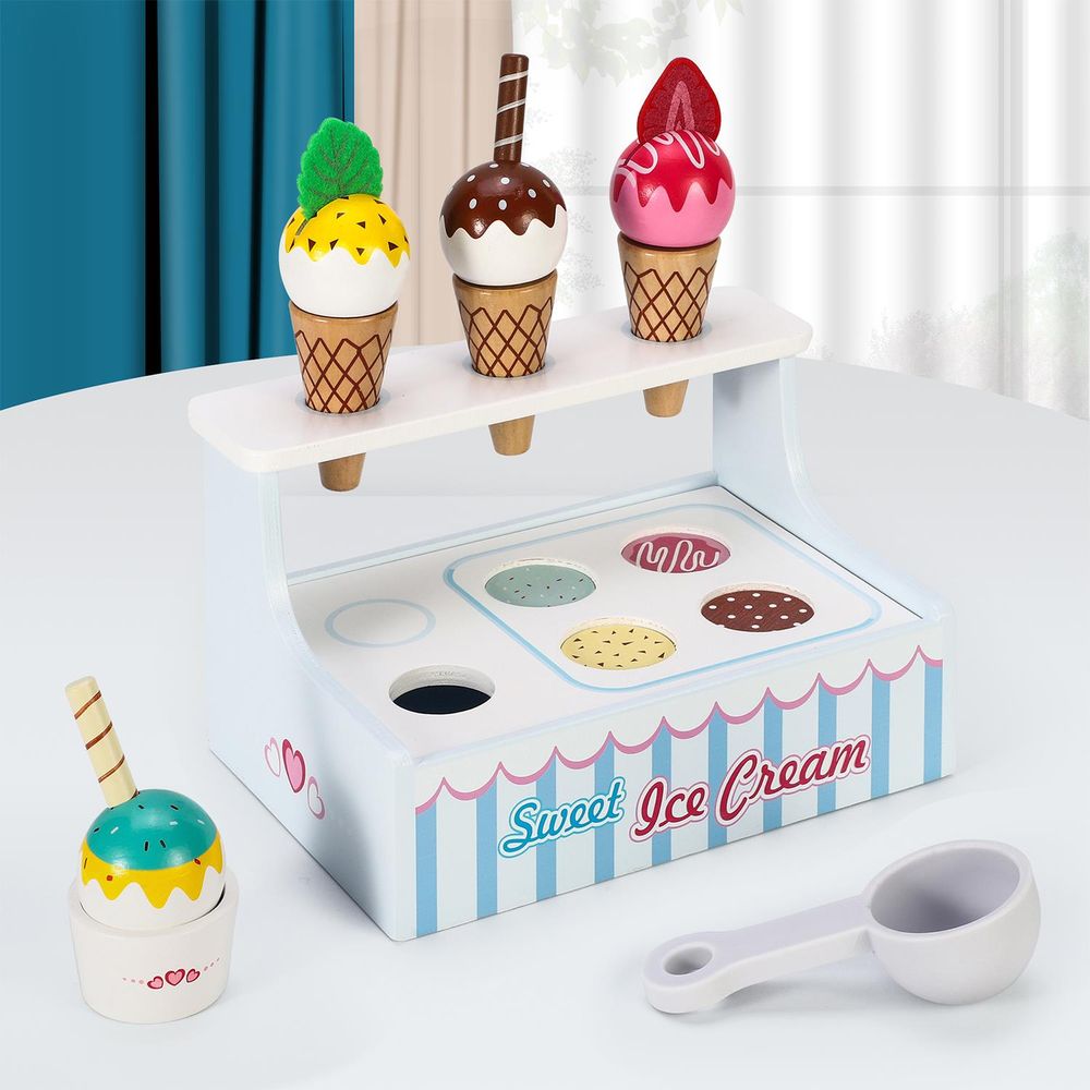 Wooden Toys Wooden Mini Ice Cream Shop Toy SOKA Play Imagine Learn The Little Baby Brand