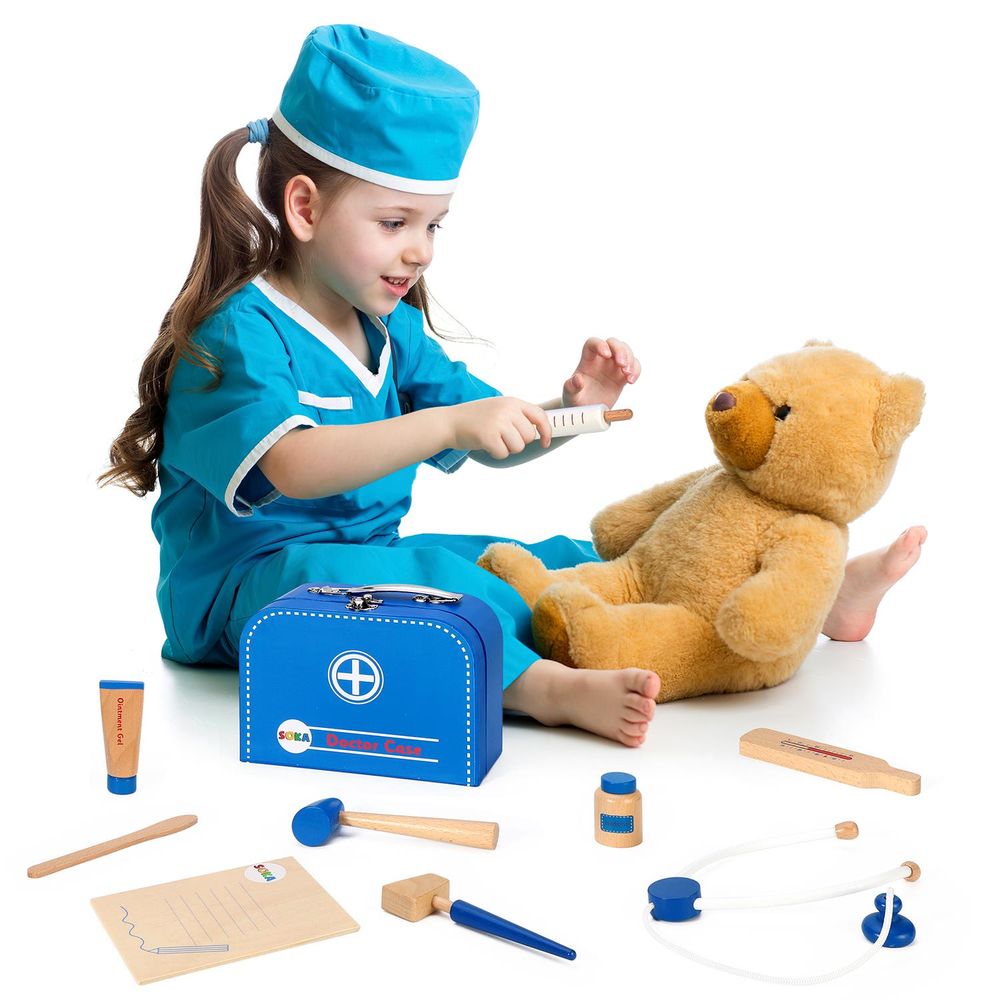 Toy Playsets Wooden Doctors Pretend Play Kit SOKA Play Imagine Learn The Little Baby Brand