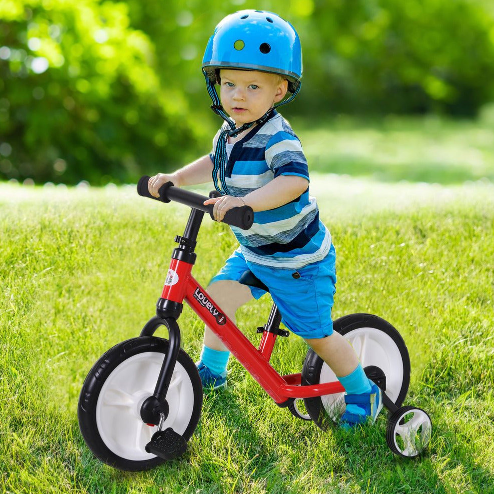 Kids Balance Training Bike Toy w/ Stabilizers For Child 2-5 Years Red HOMCOM Unbranded The Little Baby Brand