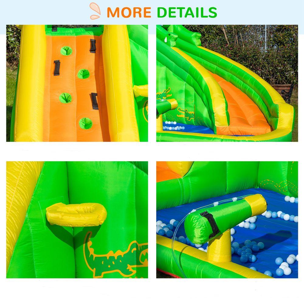 Kids Bouncy Castle with Slide Pool Basket Gun Climbing Wall W/ Blower Unbranded The Little Baby Brand