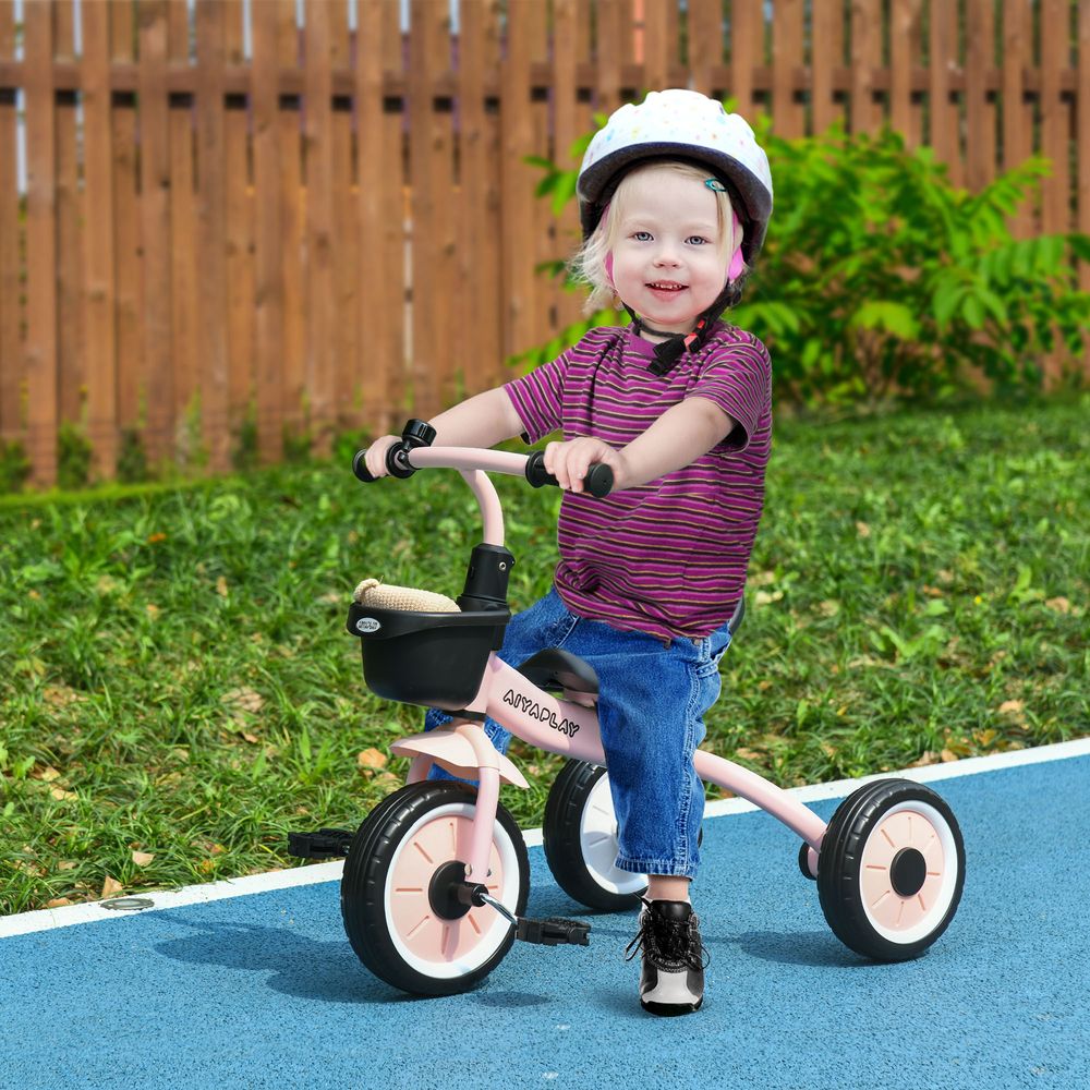 Toddler Tricycle Kids Tricycle with Adjustable Seat - Pink AIYAPLAY The Little Baby Brand