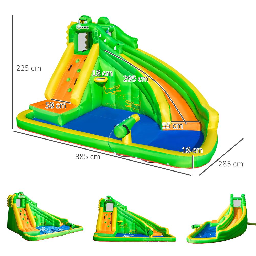 Kids Bouncy Castle with Slide Pool Basket Gun Climbing Wall W/ Blower Unbranded The Little Baby Brand