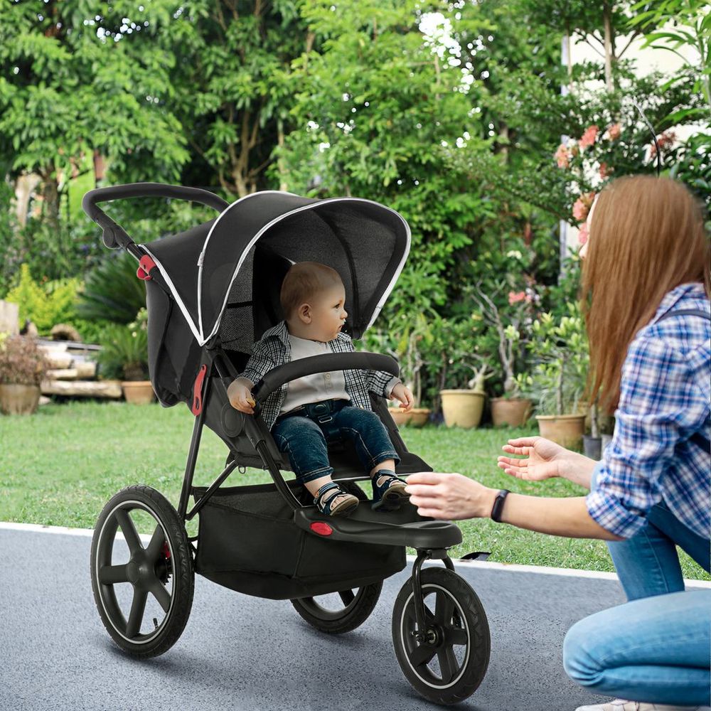 Pushchair Black Lightweight Pushchair with Reclining Backrest Avasam The Little Baby Brand