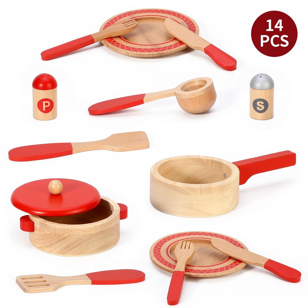 Toy Cookware Wooden Toy Kitchen Cooking Set SOKA Play Imagine Learn The Little Baby Brand