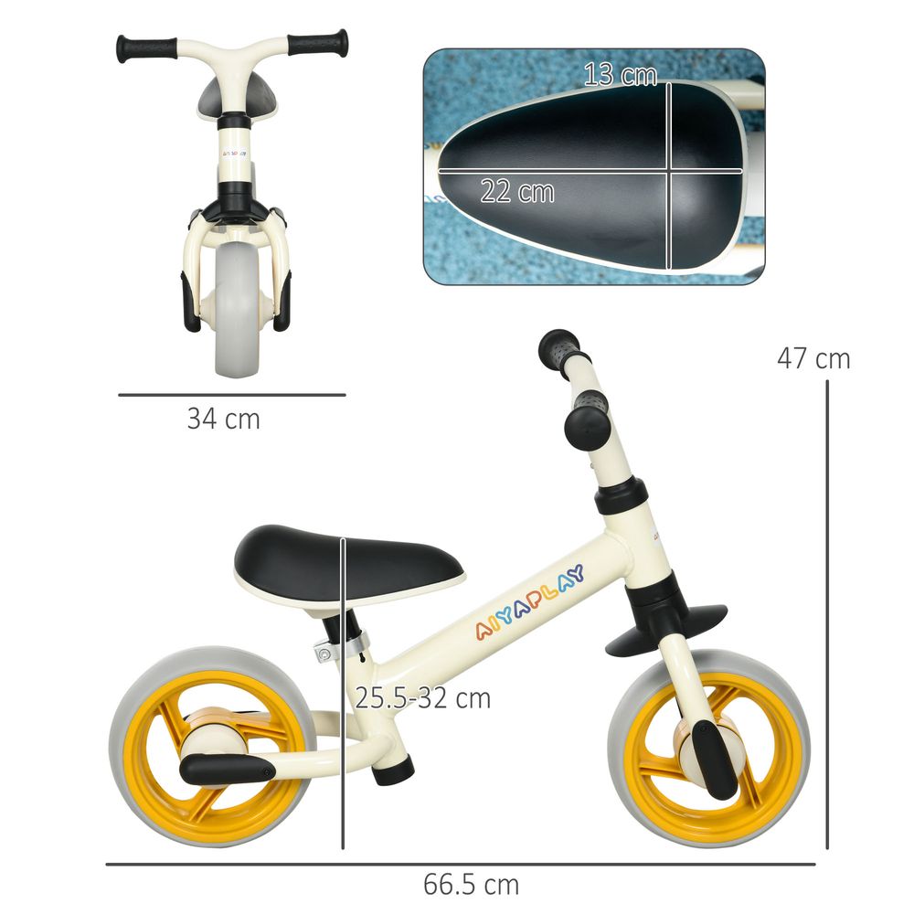 8" Baby Balance Bike w/ Adjustable Seat, Puncture-Free EVA Wheels - Orange AIYAPLAY The Little Baby Brand