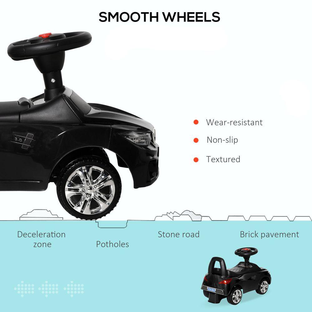 HOMCOM Ride on Car Baby Toddler Walker Foot to Floor Sliding Car Slider Black AIYAPLAY The Little Baby Brand