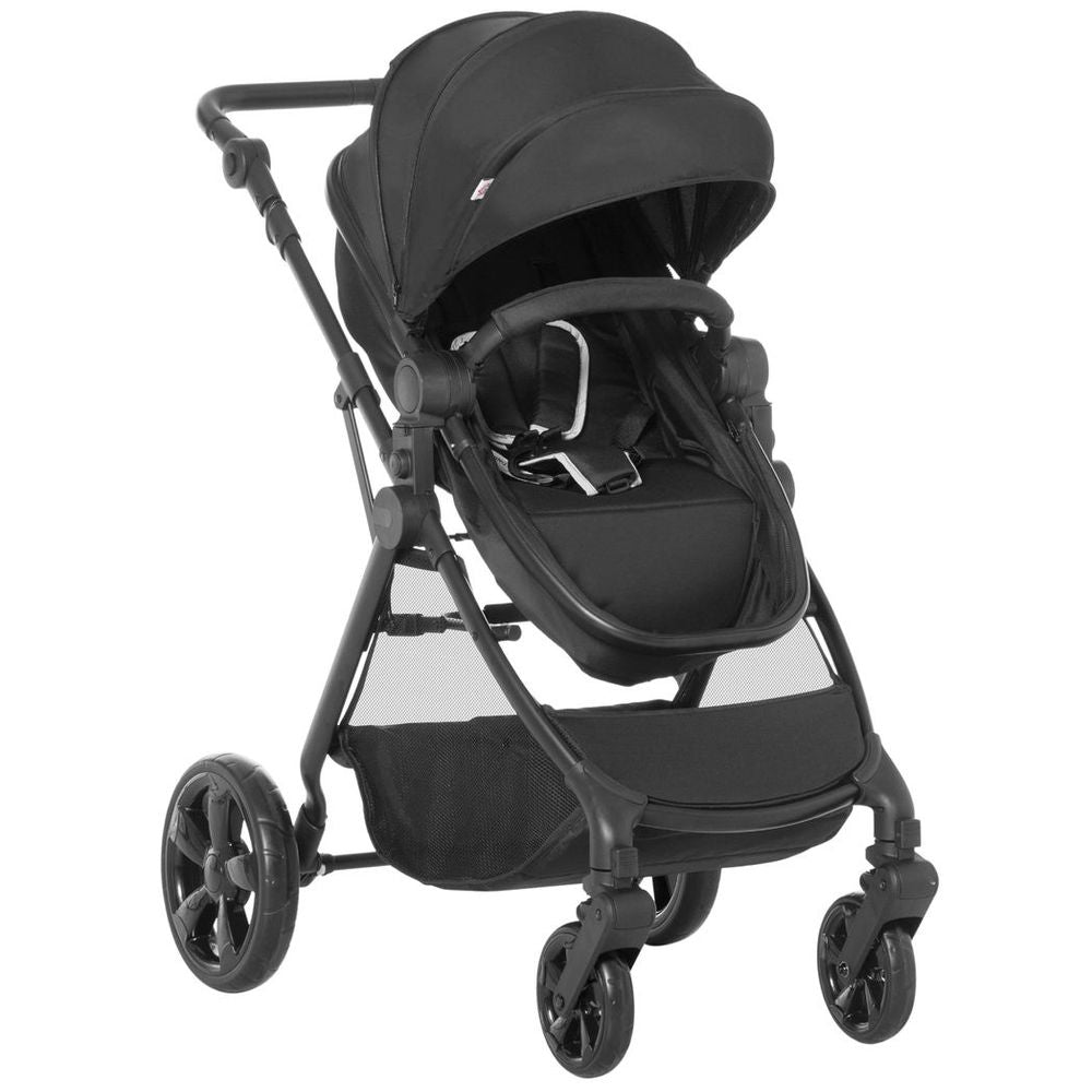 Black - Foldable Baby Pushchair with Fully Reclining Backrest Avasam The Little Baby Brand