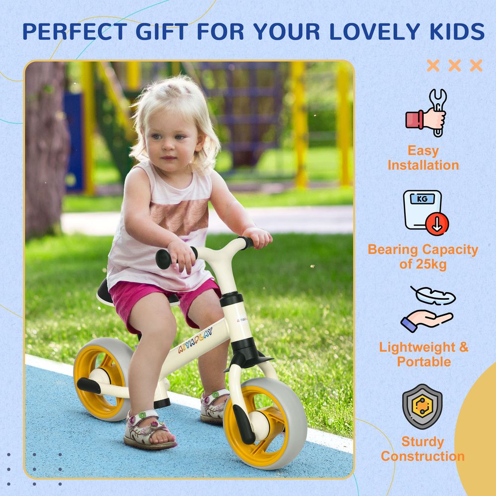 8" Baby Balance Bike w/ Adjustable Seat, Puncture-Free EVA Wheels - Orange AIYAPLAY The Little Baby Brand