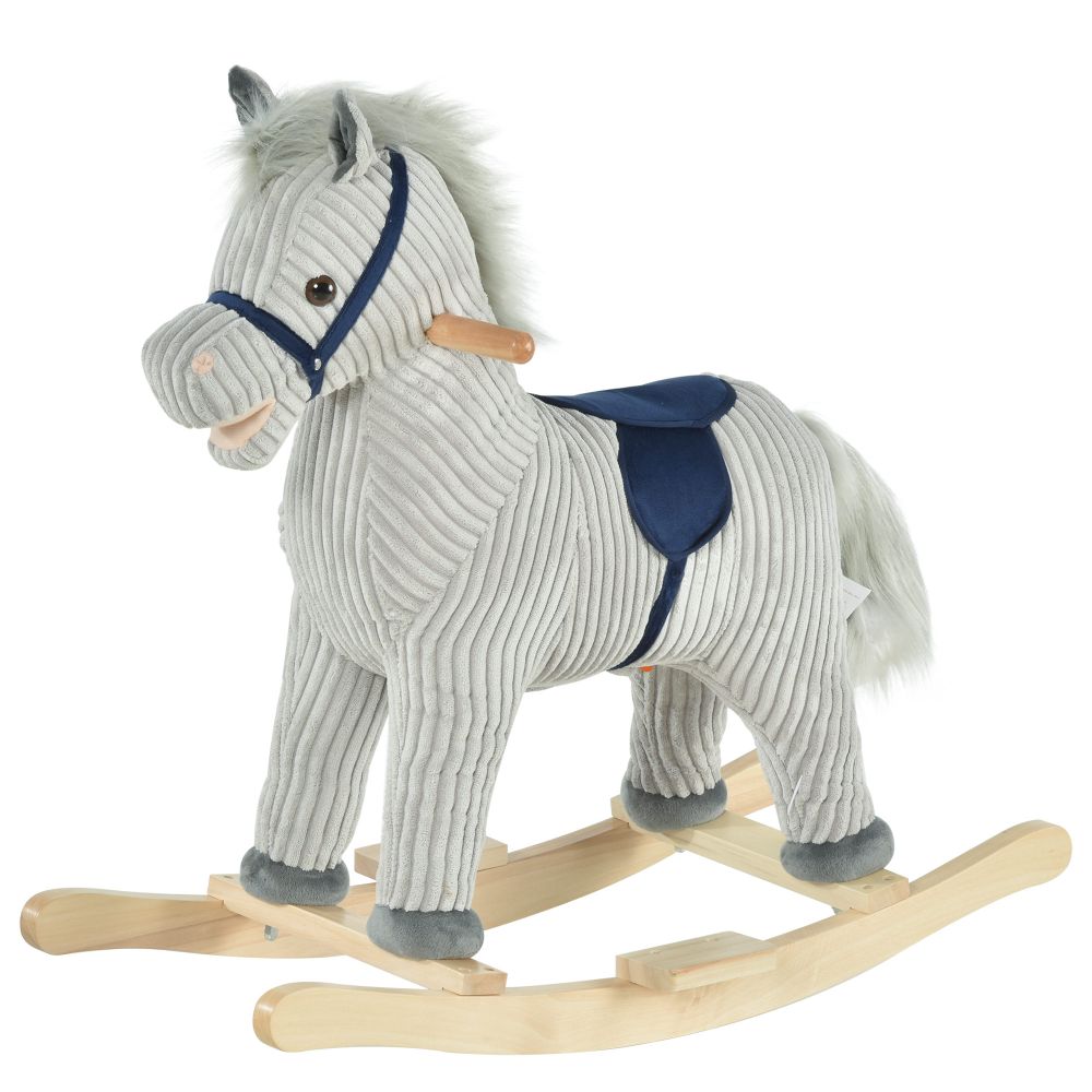 rocking horse Children's Rocking Horse with Sounds HOMCOM The Little Baby Brand