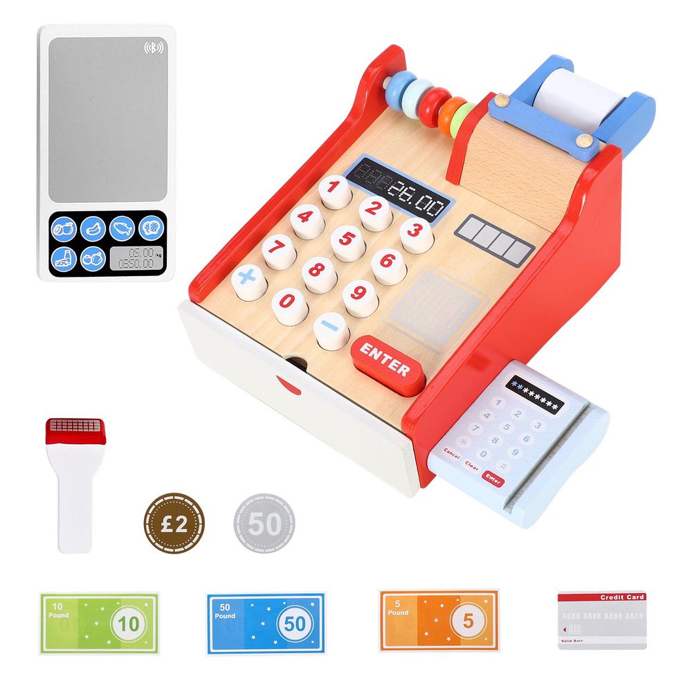 Toy Wooden Cash Register SOKA Play Imagine Learn The Little Baby Brand