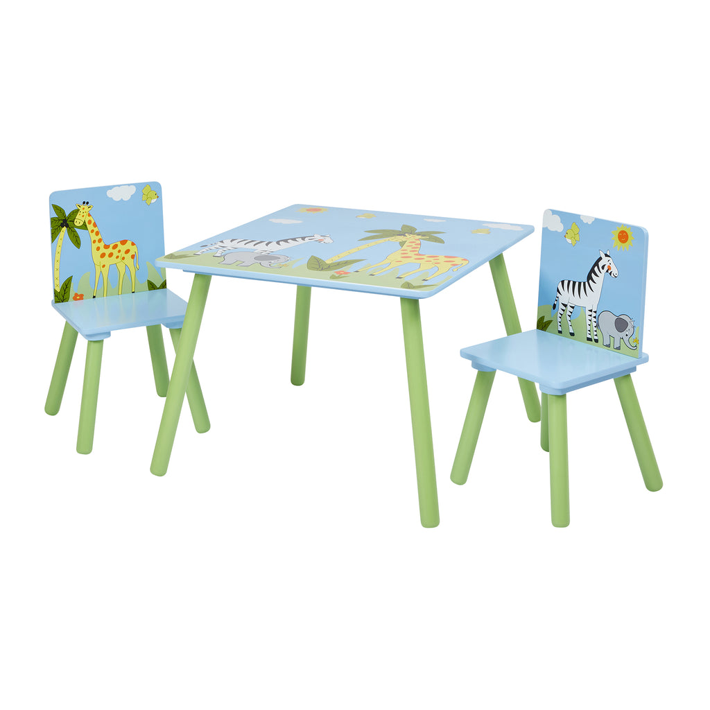 Nursery Wooden Safari Animal Table & Chairs Liberty House Toys The Little Baby Brand