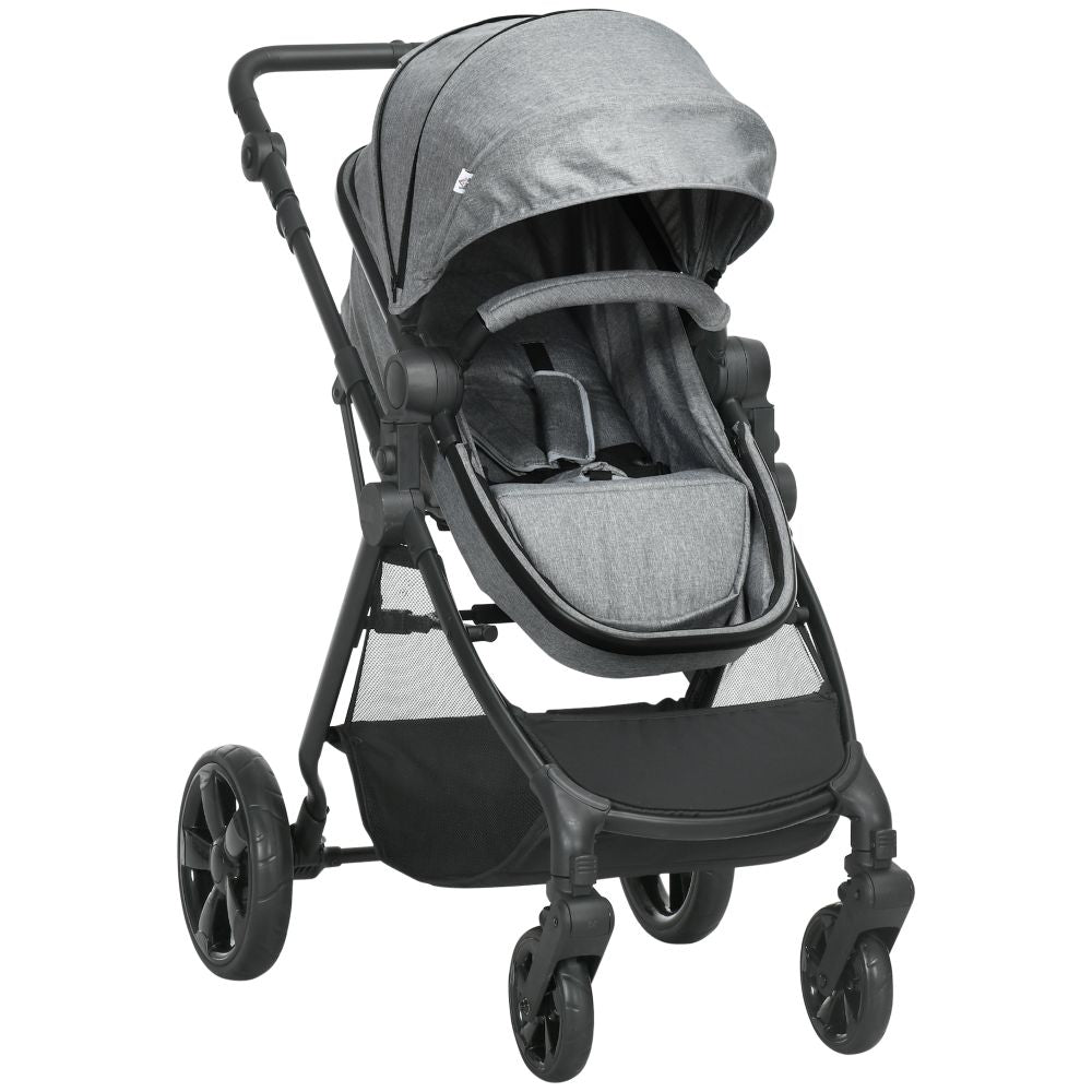 Pushchair Grey - Foldable Baby Pushchair with Fully Reclining Backrest Avasam The Little Baby Brand